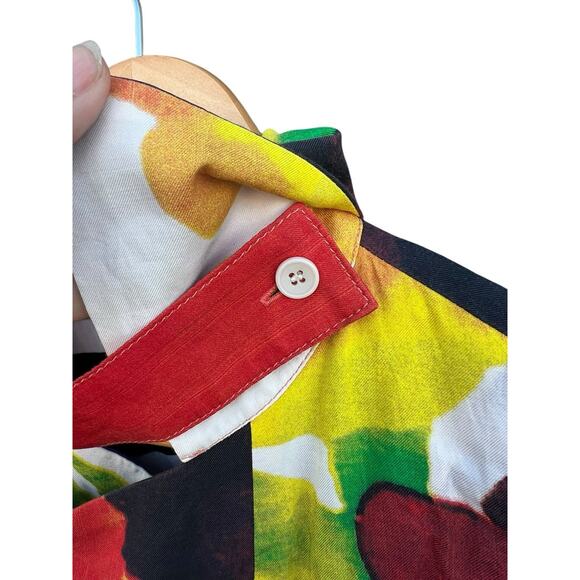 Nozomi Ishiguro Abstract multicolor Jacket Size LARGE 100% Cotton-37 inch Bust - Picture 2 of 13